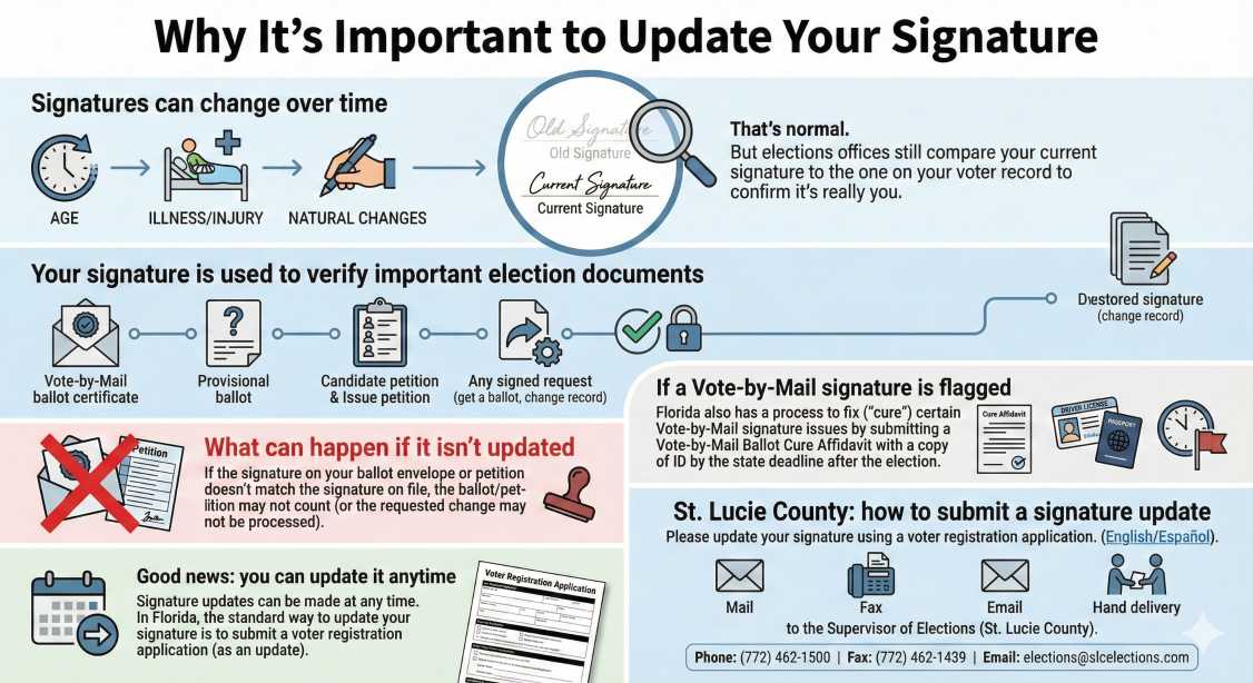 Has your signature changed? Update your Signature on file now.